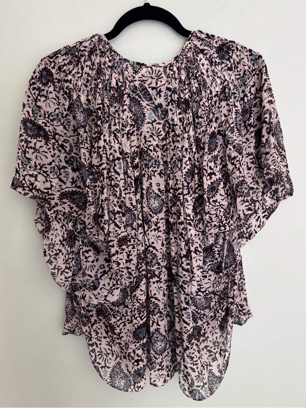 Isabel Marant Etoile Nesyla Short Sleeve Paisley Boho Blouse (Size 38/ US 6) - Picture 6 of 6